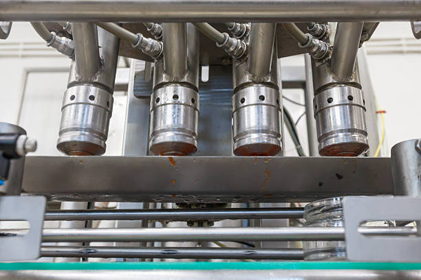istock Special equipment for red caviar packaging. 2223604509