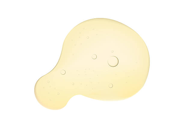 istock Gold oil liquid bubble macro vector cosmetic product 2223608135