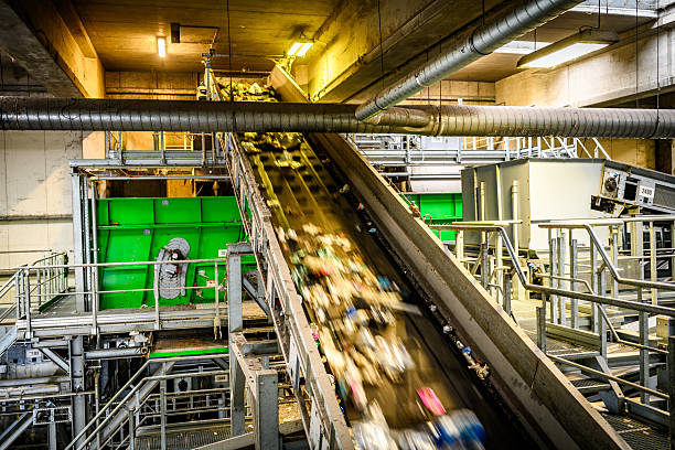 istock Recycling Plant Conveyor System in Action 2223610895