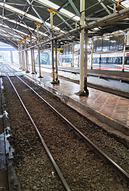 istock Empty Train Tracks and Platform at Bandung Station 2223613147