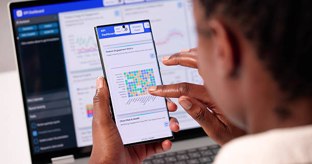 istock Smart African Woman Analyzes Market Trends 2223628422