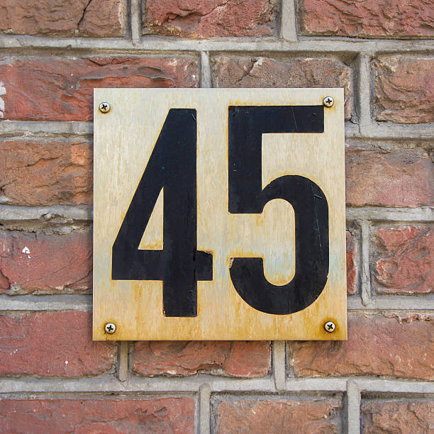 istock house number forty five (45) 2223630412