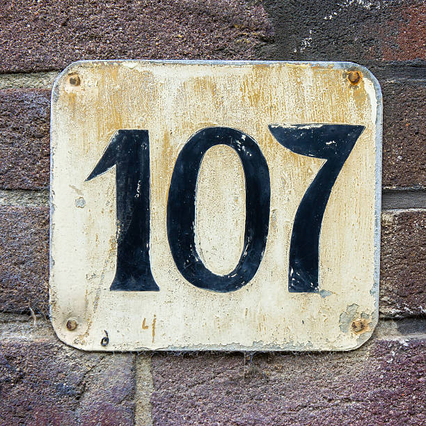 istock house number one hundred and seven (107) 2223630423