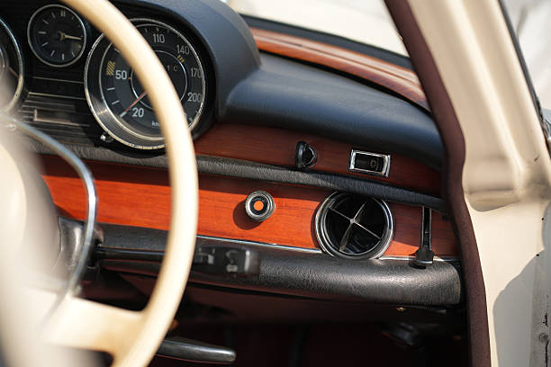 istock Classic car air vents are captured in close up, focusing on their structure and function, proving the system still works effectively and looks visually clean. 2223633715