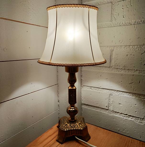 istock Elegant antique lamp with brass detailing 2223634148