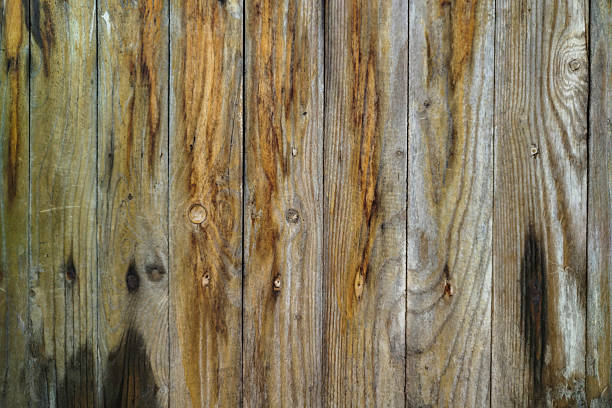 Weathered wood boards in rustic barn wall