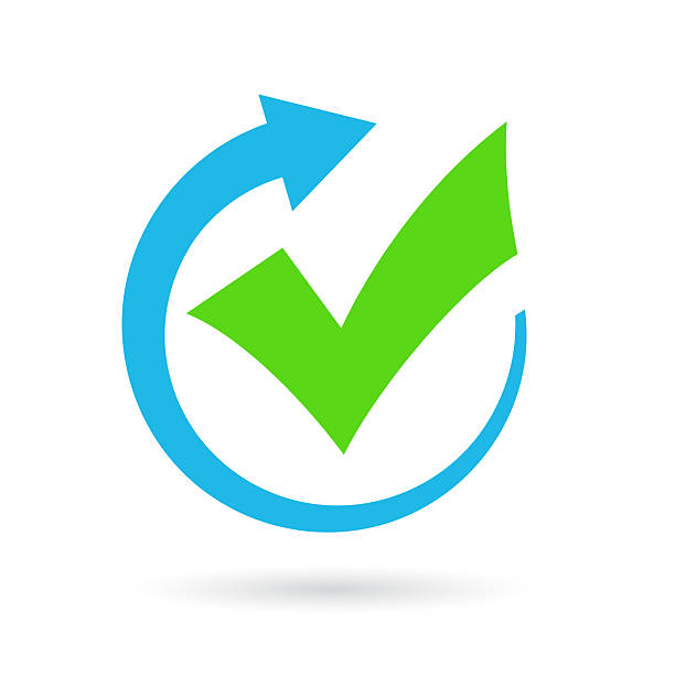 Free return web icon Free return web icon on white background confirmed icon stock illustrations