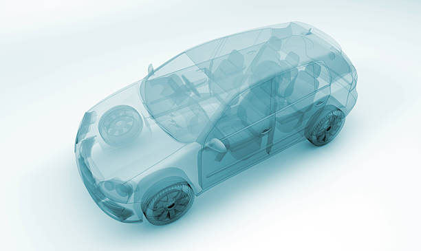 istock 3D Design of Transparent Car Model 2223646067