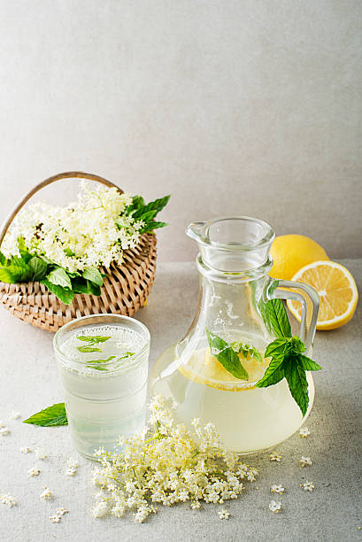 istock Elder flower drink with mint leaves and lemon 2223647090