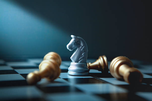 istock chess board game. business strategy and competition. 2223647767