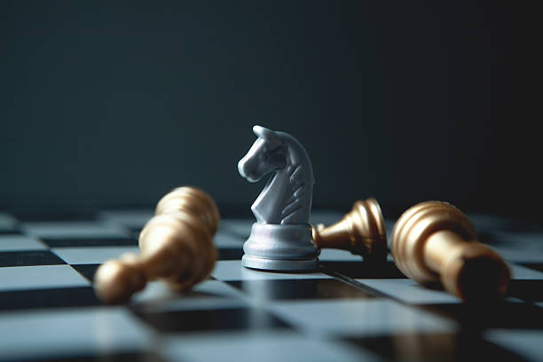 istock chess board game. business strategy and competition. 2223647768