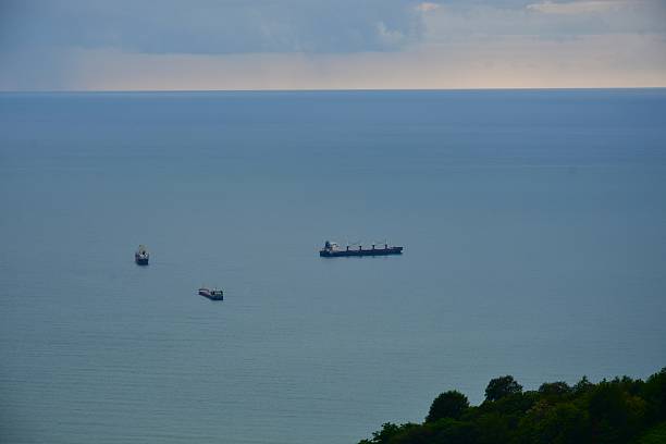 Ships and tankers. Black Sea coast