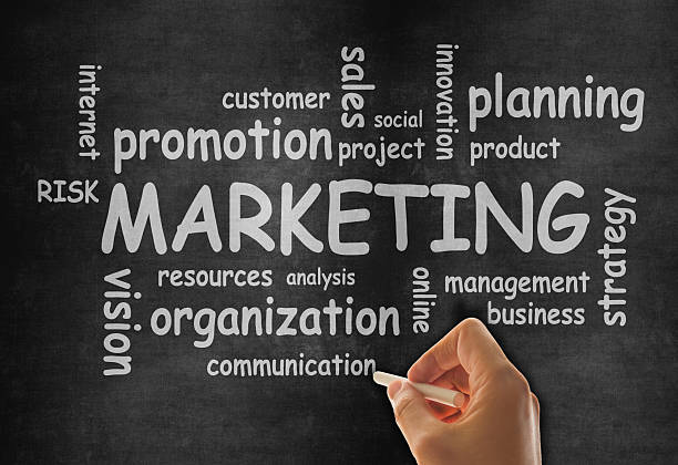Marketing 101 concept written on school blackboard