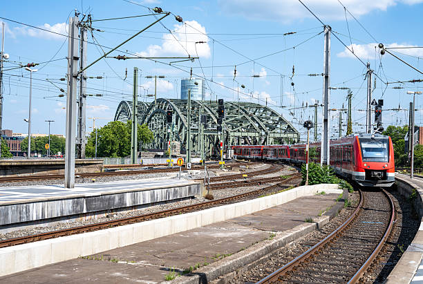 istock A train passing over a Rhine Bridge in Cologne arrives at Central Station. 2223661754