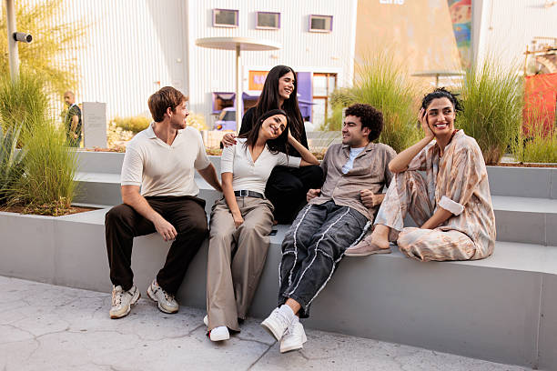 istock Diverse Friends Chatting Outdoors 2223662814
