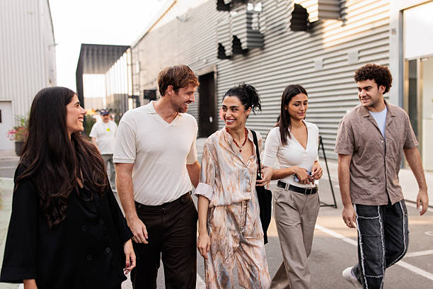istock Diverse Group of Friends Walking in Dubai’s Creative District 2223663320