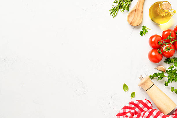 istock Healthy food background on white. 2223665652