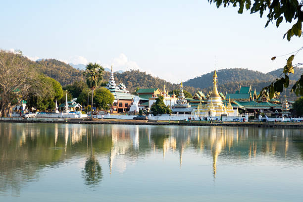 The town is in the north west of Thailand,  in the Shan Hills, near the border with Burma along the banks of the River Pai.