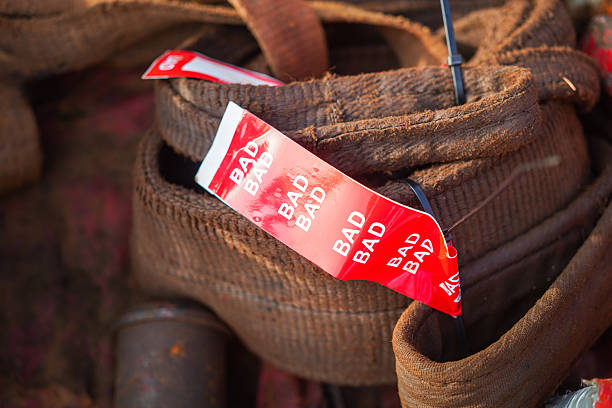 Red ribbon banner on white background Horizontal composition with clipping path.
