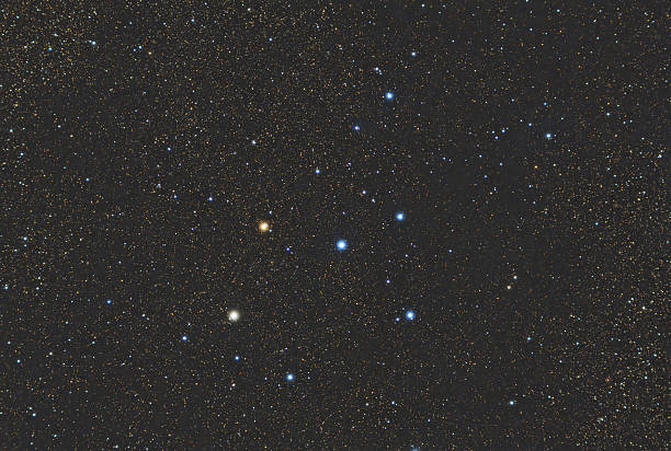 Coathanger (Brocchi's Cluster, Cr 399), a bright asterism visible in the constellation Vulpecula. Star map night sky backgrounds