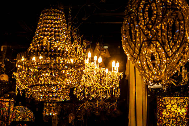 istock A room with a beautiful sparkling chandelier, 2223681056