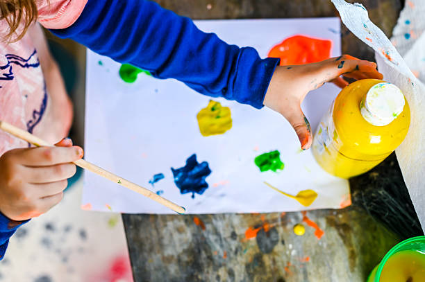 Child doing an art project