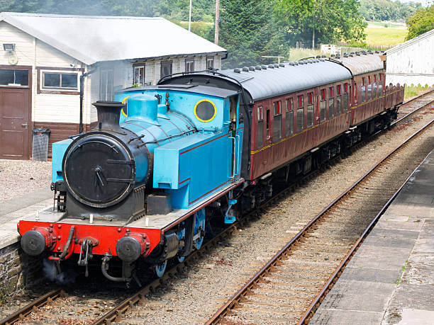 Heritage Steam Engine and Coaches at Brechin, Scotland