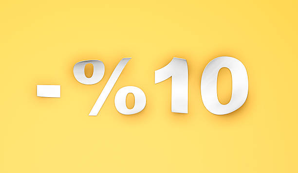 istock 10% Discount Paper Text on Yellow Background 2223715363