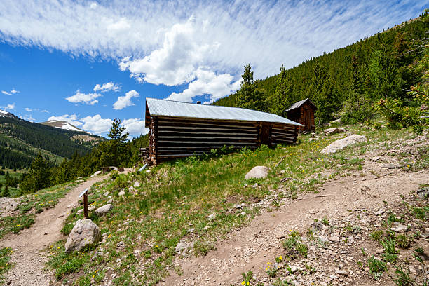 Abandoned cabin at the Independence Ghost Town along Independence Pass Colorado, White River National forest