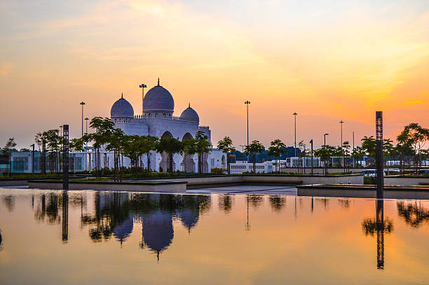 The grand and magnificent Sheikh Zayed mosque in Abu Dhabi in United Arab Emirates