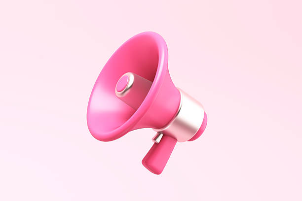 istock Pink electric megaphone with a handle on a pink background 2223728555