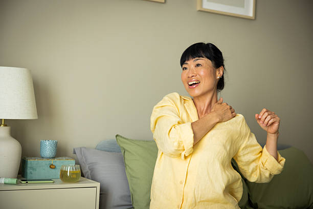 istock Japanese woman having neckache 2223728597