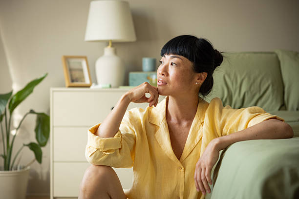 istock Japanese women enjoying the morning while waking up 2223728797