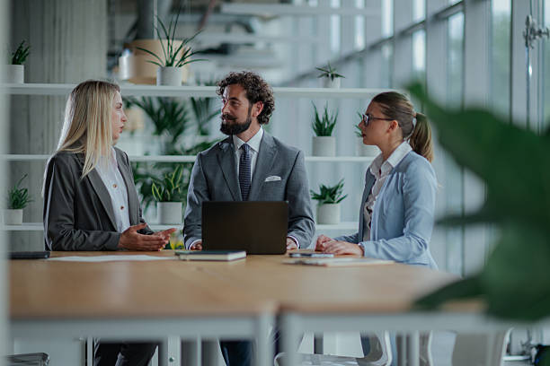istock Business team discussing strategy in modern office 2223733717