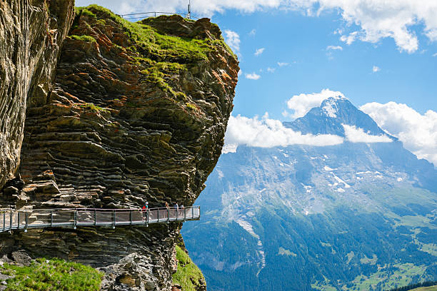 Cliff Walk, Viewing Platform on Grindelwald First, Switzerland, Alps Mountains