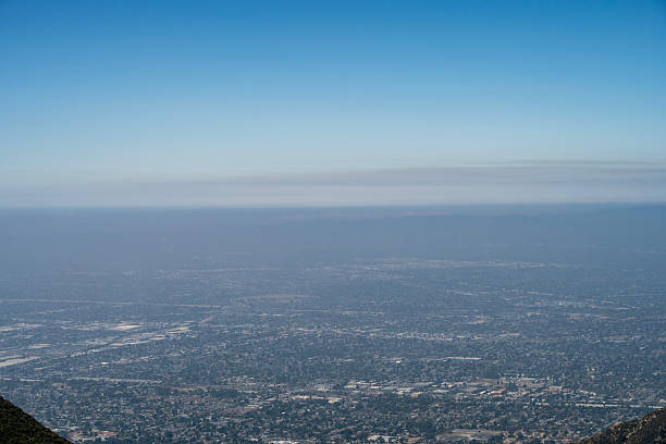 A view looking down towards the northern end of the San Fernando Valley from Los Angeles County Fire Camp 9