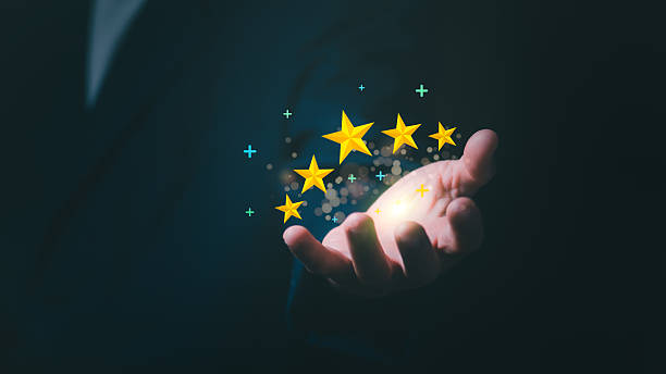 istock The concept of a customer satisfaction survey is that after using the service, customers choose to give excellent reviews with 5 stars, feedback, online reviews, and quality satisfaction reviews. 2223742916
