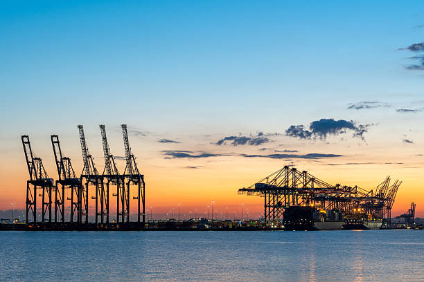 istock Container ships in the port of New York 2223746142