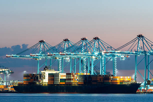 istock Container ships in the port of New York 2223746150