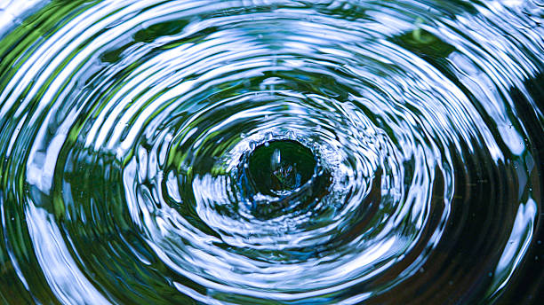istock Defocus blue color water ripple surface clear calm texture background with splashing bubbles water drop. 2223755270