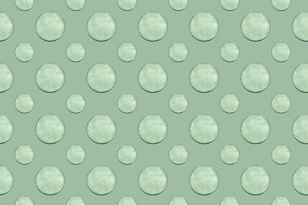 istock Seamless pattern with watercolor green circles. Abstract watercolor background in mint color. 2223757995