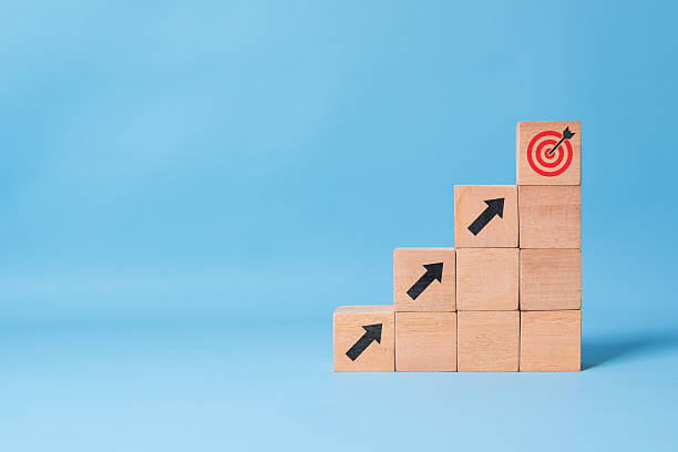 istock Business process development concept. Icons showing stages from creative idea to project completion and success 2223760161