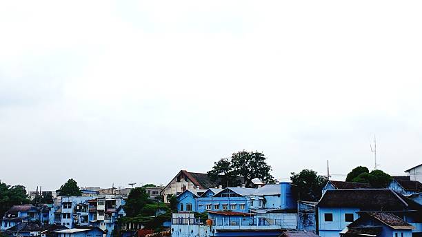 Vibrant Blue Hues Over Malang Skyline
