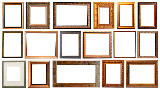 istock frames set painting isolated on white background gold silver 2223765923