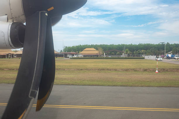 Disassembled jet plane at the airport, ready for the repair