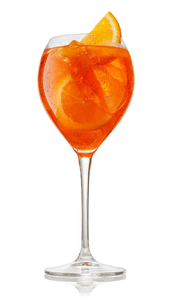 istock Glass of cold Spritz cocktail isolated on white with clipping path 2223769481