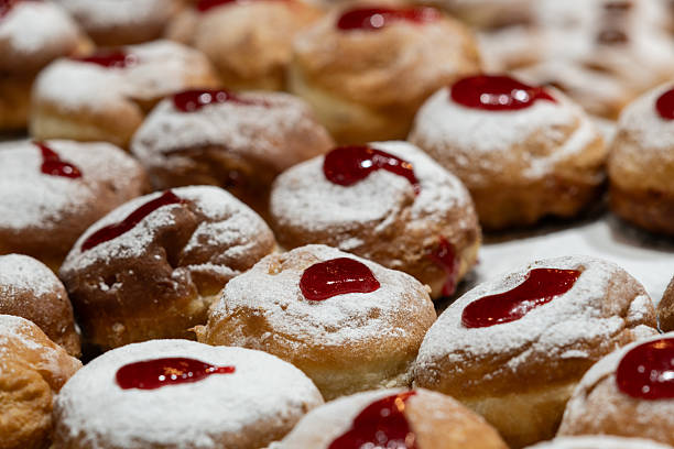 istock Decorative, jelly-filled,  Israeli Hanukkah donuts 2223779426