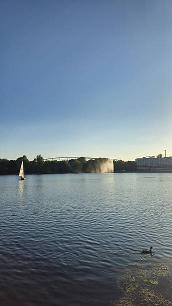 istock A peaceful and tranquil lakeside scene featuring a stunning sailboat alongside a charming fountain Hannover Maschsee 2223781557