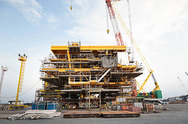istock Oil rig construction for exploration and drilling crude oil. 2223781641
