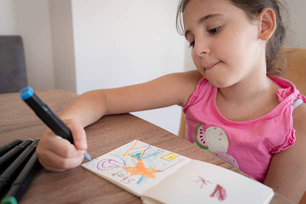 Child's Drawing: Happy Girl